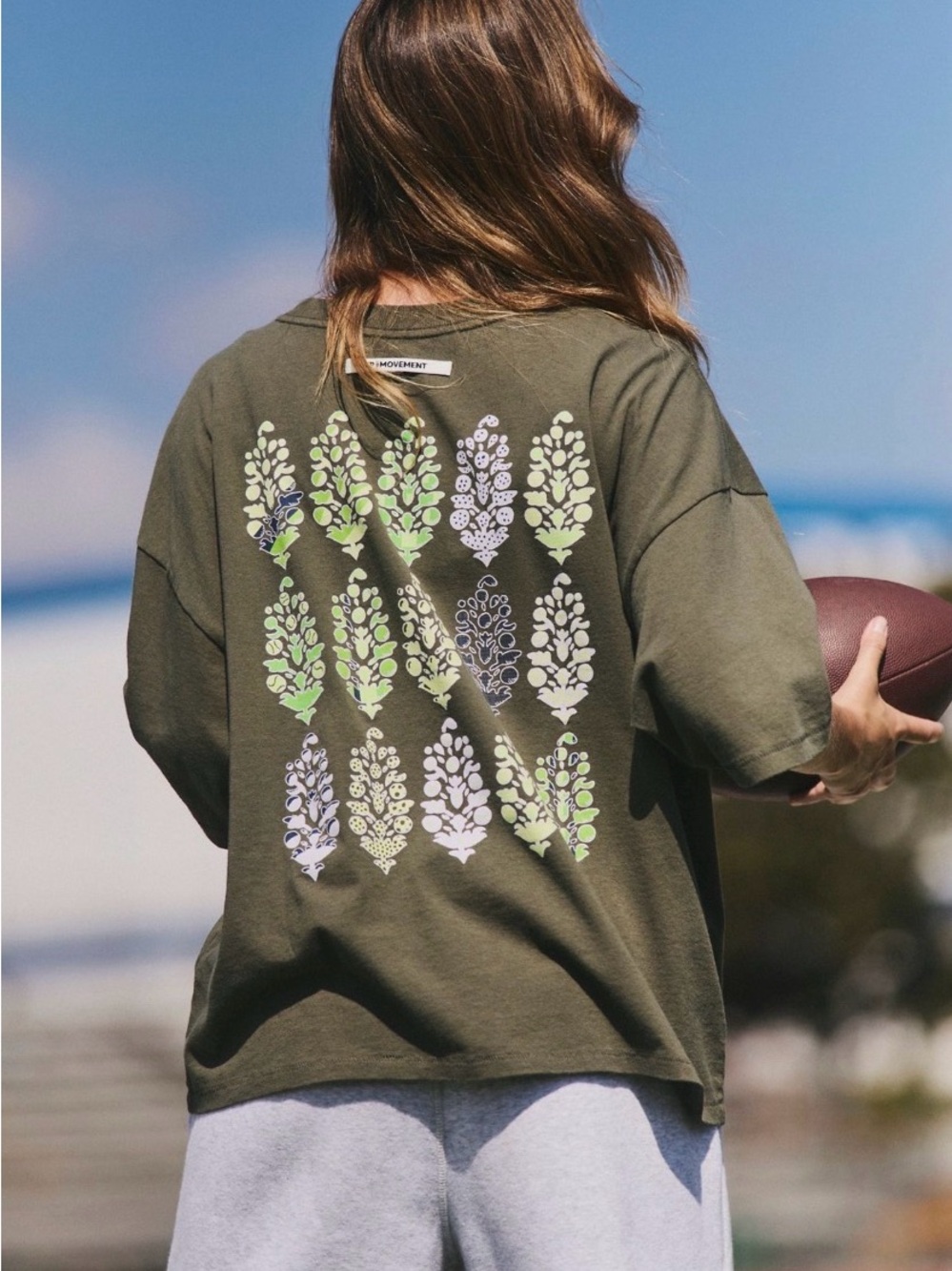 Free People FP Movement Logo Tackle Tee NWT SZ M